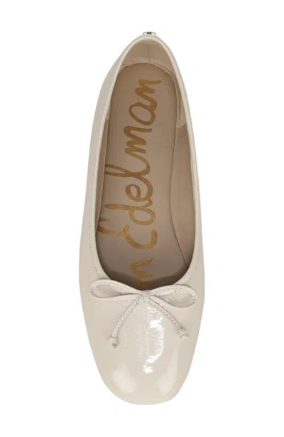Sam Edelman Marisol Ballet Flat In Ivory Leather In White