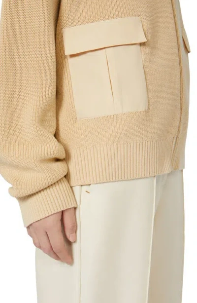 Weekend Max Mara Libero Front Zip Cardigan In Neutral