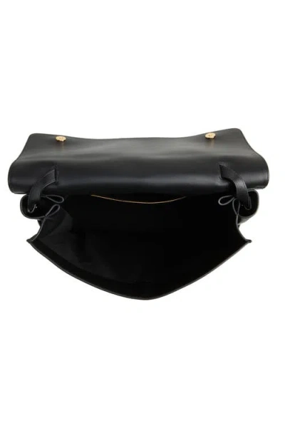 Moschino Tie Me Nappa Leather Tote Bag In Black