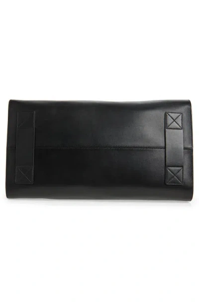 Moschino Tie Me Nappa Leather Tote Bag In Black