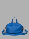 Givenchy Indigo Small Nightingale Hammered Leather Top Handle Bag In Indigo Blue