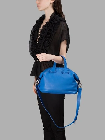 Shop Givenchy Blue Small Nightingale Bag