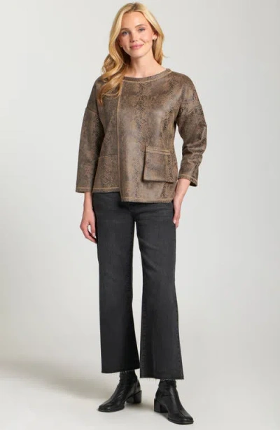 Apny Asymmetric Pullover In Brown