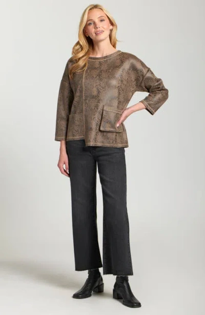Apny Asymmetric Pullover In Brown