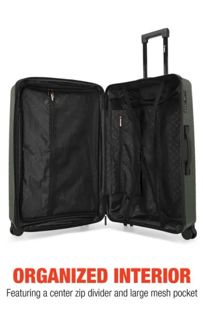 Bobcat Excavator 3 Piece Expandable Spinner Luggage Set With Tsa Lock In Green