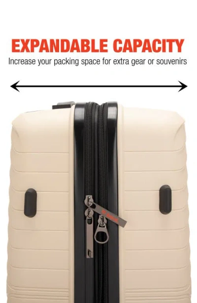 Bobcat Excavator 3 Piece Expandable Spinner Luggage Set With Tsa Lock In Brown