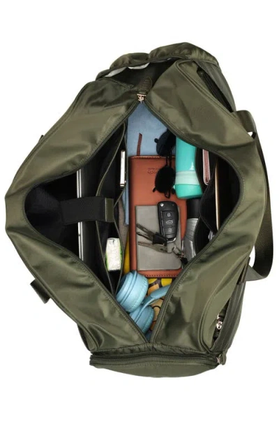 Elle Wayfarer 40l Monogram Weekender Duffel Bag In Green