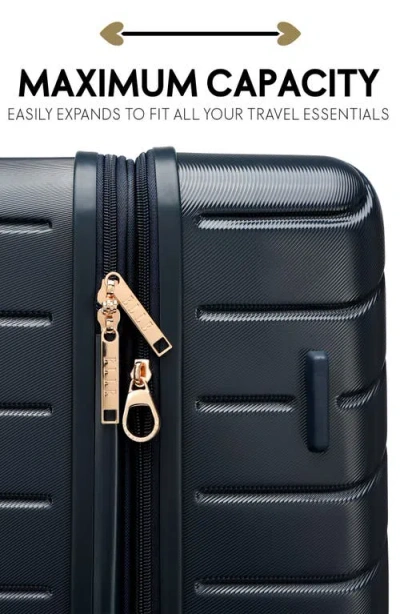 Elle Louvre 2-piece Expandable Retro Spinner Luggage Set In Blue