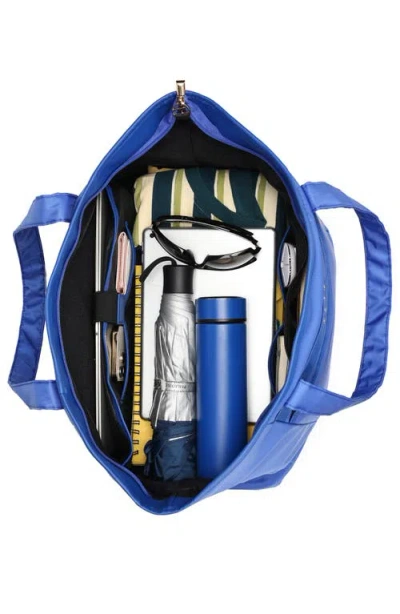 Elle Rendezvous 38l Twill Weekender Tote Bag In Blue