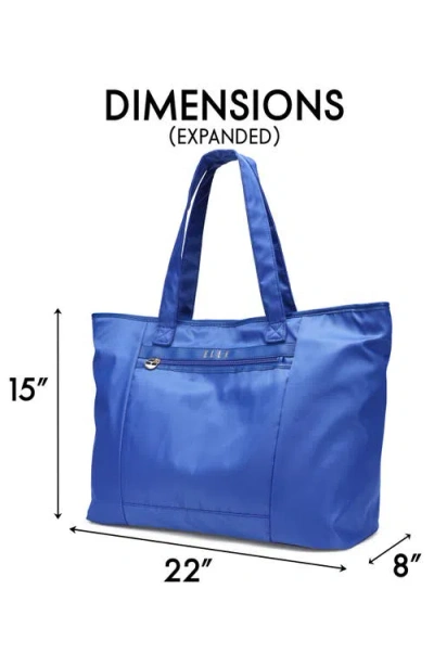 Elle Rendezvous 38l Twill Weekender Tote Bag In Blue