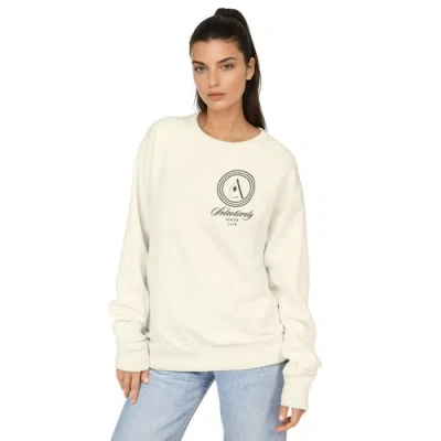 Akalia Heather Graphic Crewneck Sweatshirt In Neutral