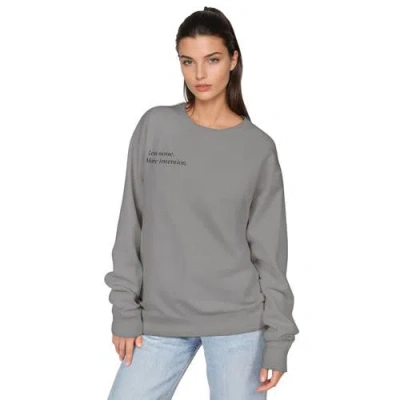 Akalia Hannah Accolade Pullover In Concrete Grey In Animal Print