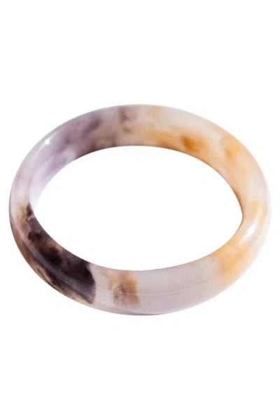 Seree Playground Marble Jade Stone Bangle In Multi