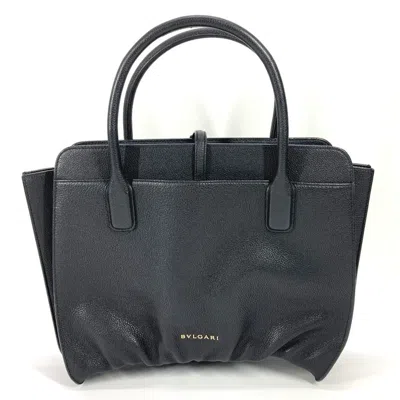 Pre-owned Bvlgari Black Leather Shoulder Bag Tote Bag ()