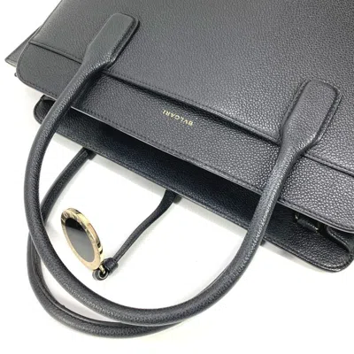 Pre-owned Bvlgari Black Leather Shoulder Bag Tote Bag ()