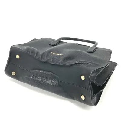 Pre-owned Bvlgari Black Leather Shoulder Bag Tote Bag ()