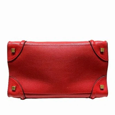 Pre-owned Celine Red Color Leather Handbag Tote Bag ()