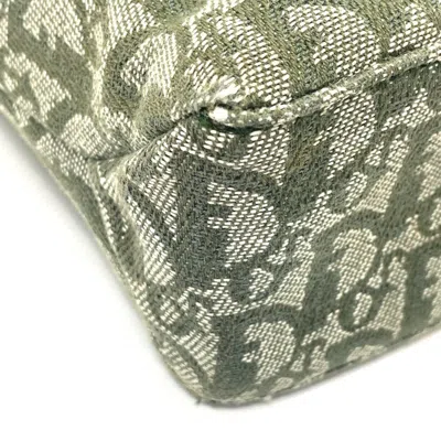 Pre-owned Dior Christian  Green Canvas Leather Handbag Tote Bag ()