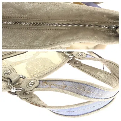 Pre-owned Coach Ivory Signature Line Handbag Tote Bag ()