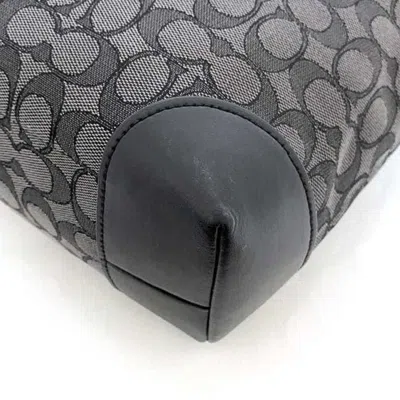 Pre-owned Coach Signature Black Gray Signature Line Tote Bag ()