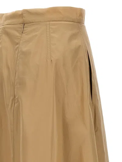 Jil Sander Long Flared Skirt With High-waisted Silhouette In Brown