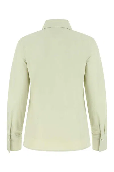 Jil Sander Pastel Green Poplin Oversize Shirt In Green