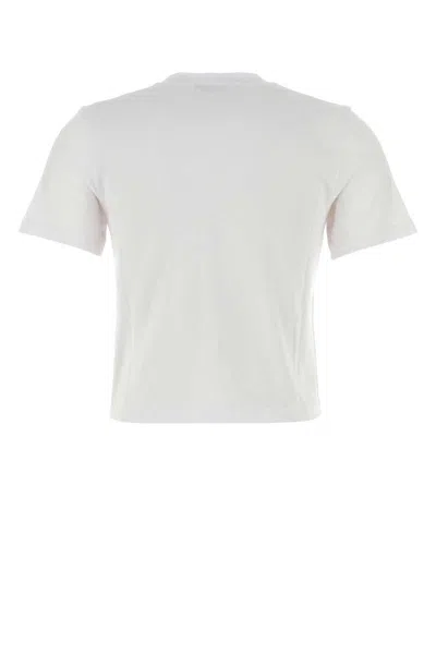 Jw Anderson J.w.anderson 'anchor Embroidery Pannelled Cropped' T Shirt In White