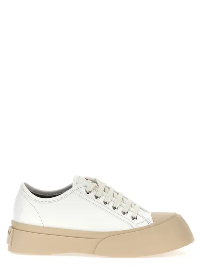 Marni Pablo Nappa Leather Sneakers In White