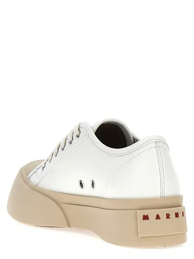 Marni Pablo Nappa Leather Sneakers In White