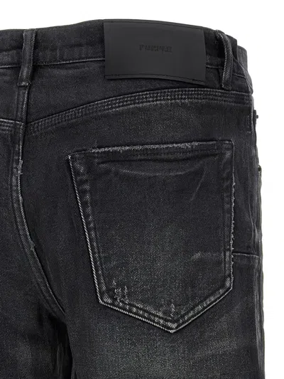 Purple Brand Black P005 Double Dip Coated Jeans In Black