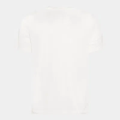 Tom Ford Crew Neck Short Sleeve T-shirt With Tonal Stitching In White