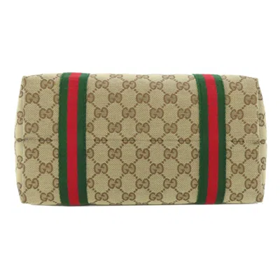 Pre-owned Gucci Sherry Line Brown Canvas Tote Bag ()
