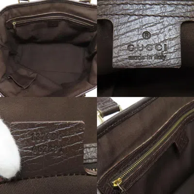 Pre-owned Gucci Sherry Line Brown Canvas Tote Bag ()