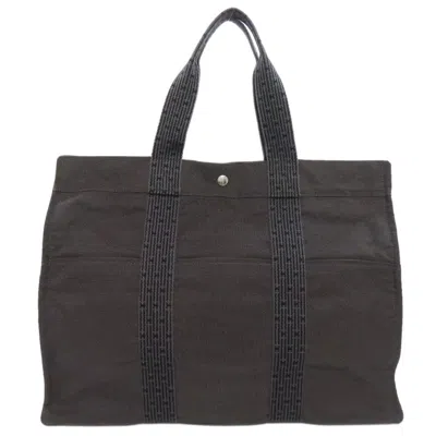 Pre-owned Hermes Her Line Gray Canvas Tote Bag ()