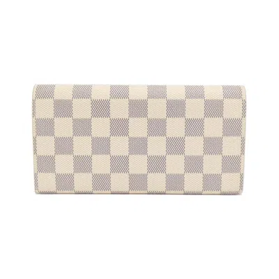Pre-owned Louis Vuitton Azur Rose Ballerine Coated Canvas Long Wallet (bi-fold) ()