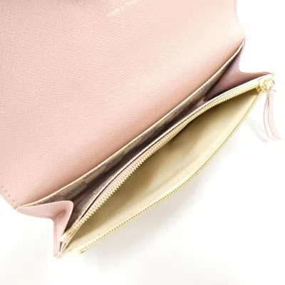 Pre-owned Louis Vuitton Azur Rose Ballerine Coated Canvas Long Wallet (bi-fold) ()