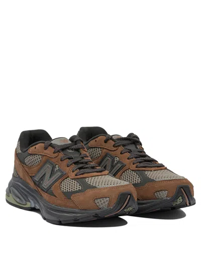 New Balance Low Top Sneakers With Mesh Panels And Rubber Outsole In Brown