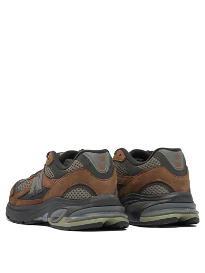 New Balance Low Top Sneakers With Mesh Panels And Rubber Outsole In Brown