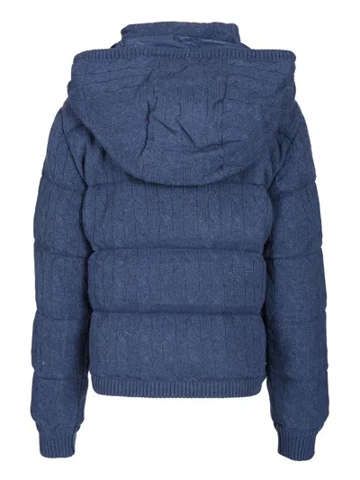 Polo Ralph Lauren Cashmere And Wool Down Jacket Duvets And Padded Items Blue In Blue