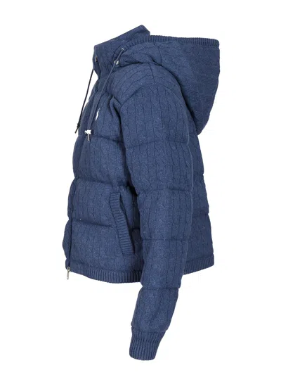 Polo Ralph Lauren Cashmere And Wool Down Jacket Duvets And Padded Items Blue In Blue