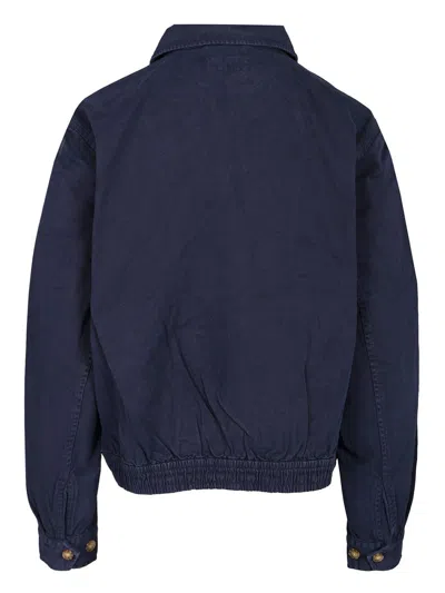 Polo Ralph Lauren Cotton Twill Bomber Jacket Casual Jackets Blue In Blue
