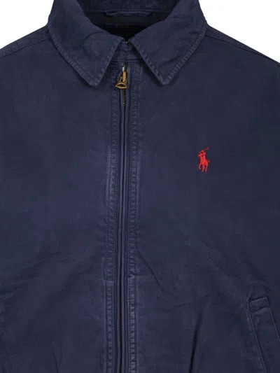 Polo Ralph Lauren Cotton Twill Bomber Jacket Casual Jackets Blue In Blue