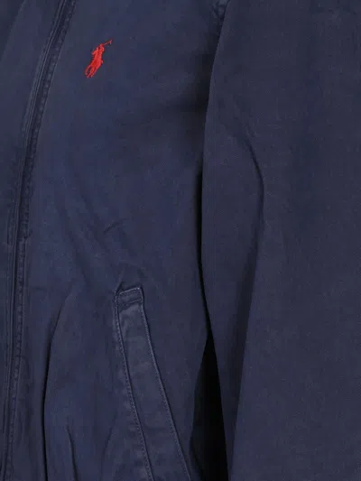 Polo Ralph Lauren Cotton Twill Bomber Jacket Casual Jackets Blue In Blue