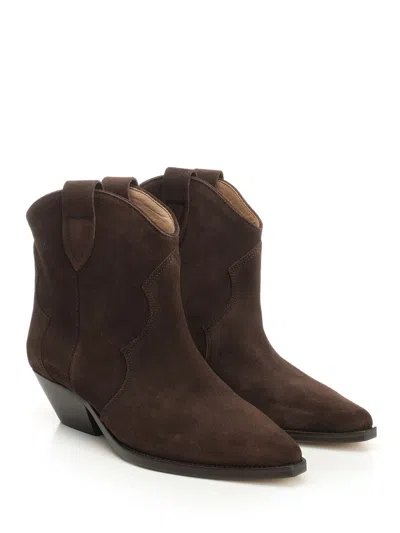 Isabel Marant Suede Western Cuban Heel Boots