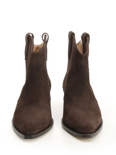 Isabel Marant Suede Western Cuban Heel Boots