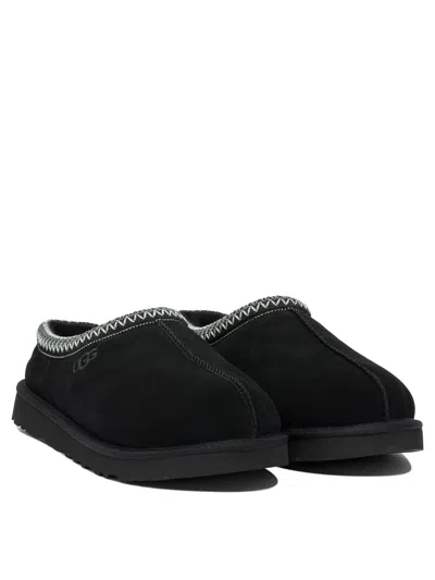 Ugg Mens Black Tasman Ii Shearling-lined Suede Slippers Eur 41 / 7 Uk In Black