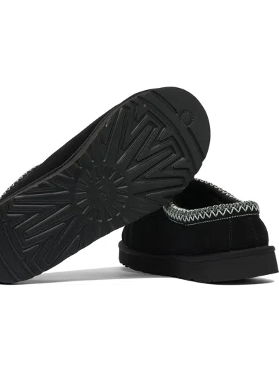 Ugg Mens Black Tasman Ii Shearling-lined Suede Slippers Eur 41 / 7 Uk In Black