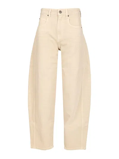 Isabel Marant Oriane Straight Leg Hemp Trousers With Five-pocket Styling In Neutral
