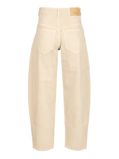 Isabel Marant Oriane Straight Leg Hemp Trousers With Five-pocket Styling In Neutral