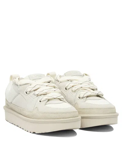 Ugg Cream-colored Suede And Mesh Sneakers In Brown